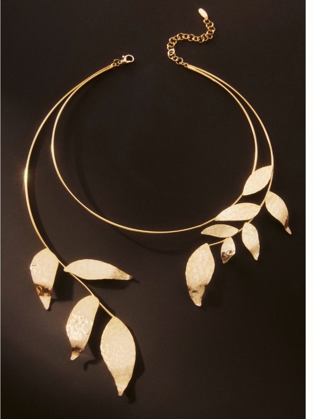 Gilded Leaf Collar Necklace
